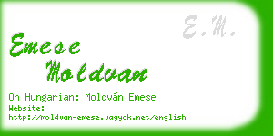 emese moldvan business card